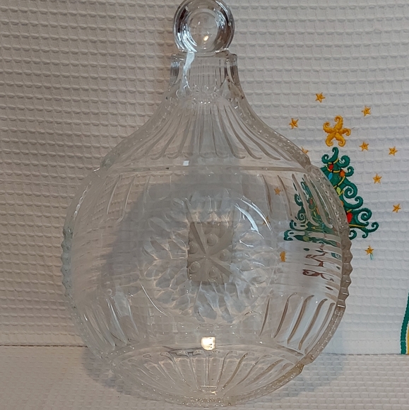 NWT Robert Stanley Home Collection Silver Snowflake Clear Crystal Ornament Bowl - Picture 3 of 9